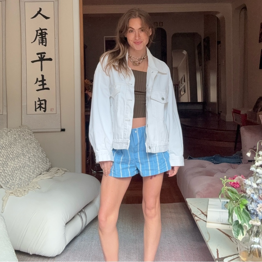 COS White Oversized Denim Jacket